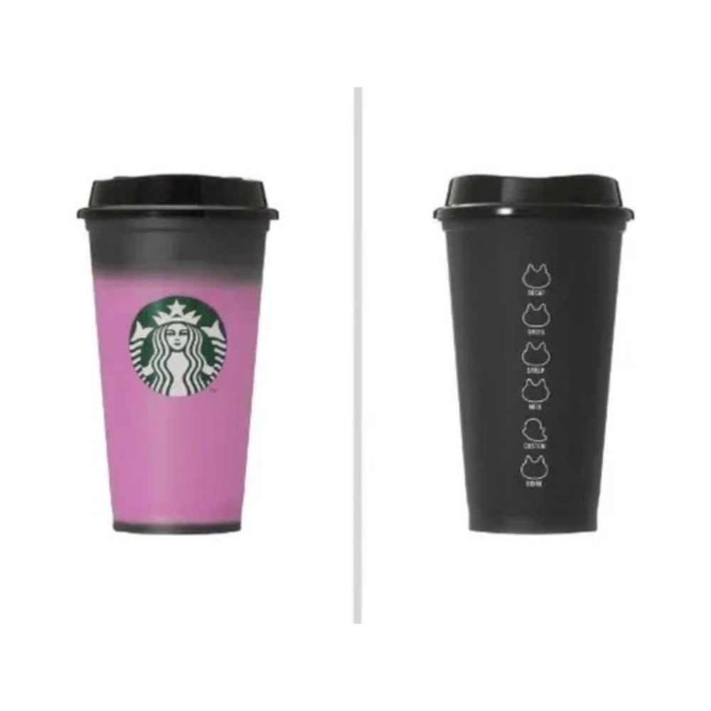 NEW 2025 Starbucks Japan Halloween Cats Color Changing Reusable Cup 16oz